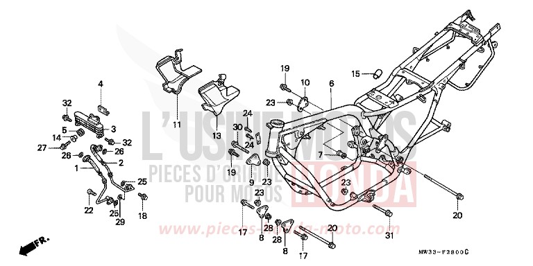 RAHMENKOERPER von CB Seven Fifty KARAKORUM GRAY METALLIC-U (NH197) von 1992